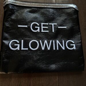 Black and Silver Cosmetic Bag